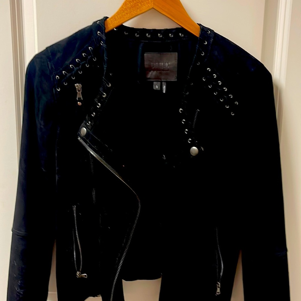 Black suede jacket by Paige. Size s.